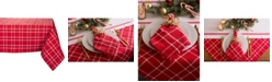 Design Imports Holly Berry Plaid Tablecloth